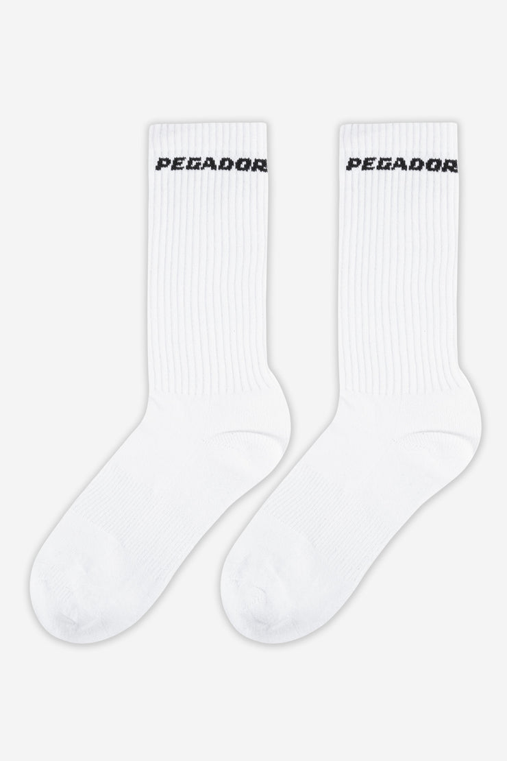 Pegador Side Logo Socks White Black Letzter Tag