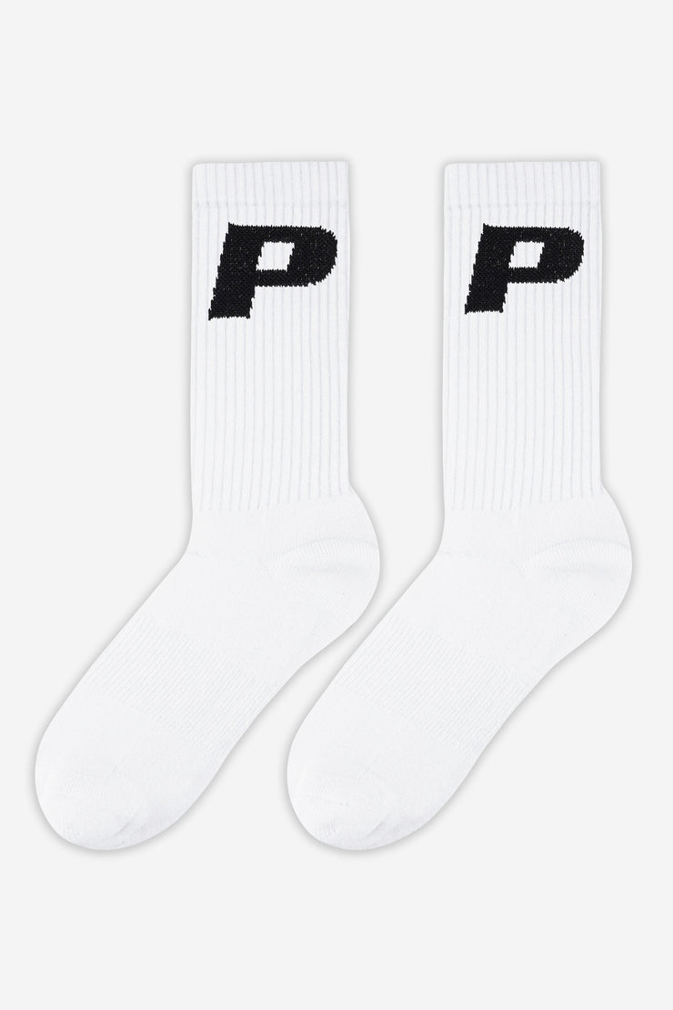 Pegador P Logo Socks White Black Zeitbegrenzte Promotion