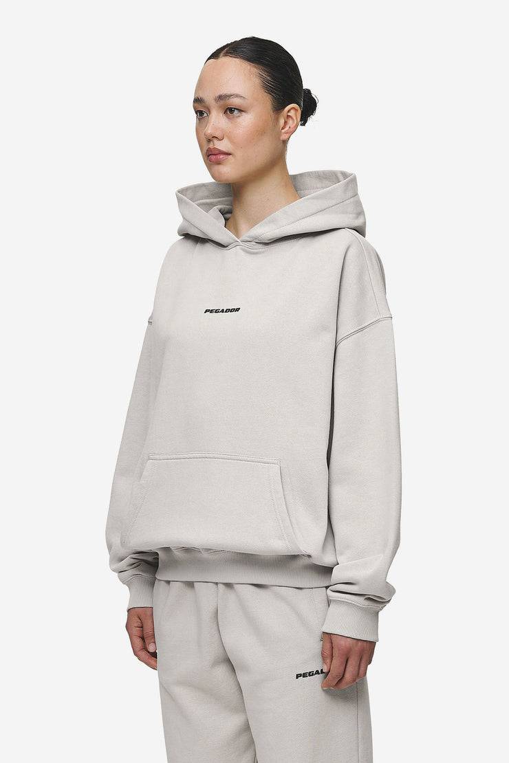 Pegador Clarita Logo Oversized Hoodie Washed Moon Grey Black Gum Bis zu 50% Rabatt