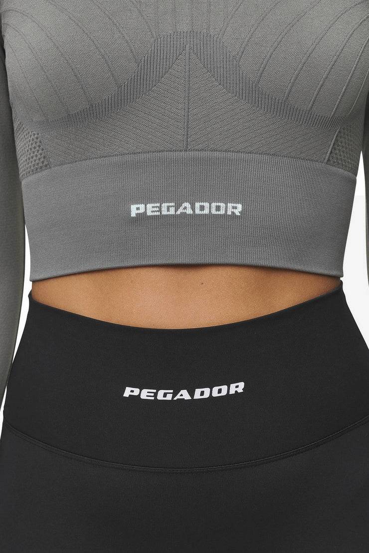 Pegador Telly Rib Longsleeve Washed Deep Grey Discount Store für neue Produkte