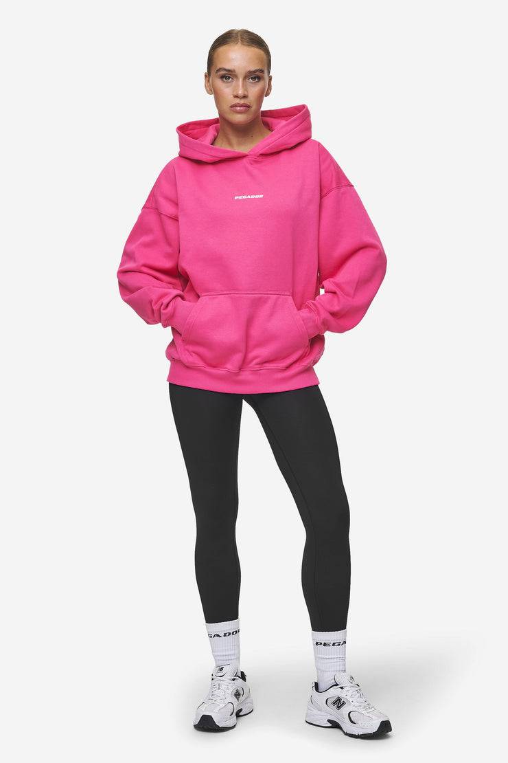 Pegador Clarita Logo Oversized Hoodie Washed Digital Pink White Gum Riesige Rabatte