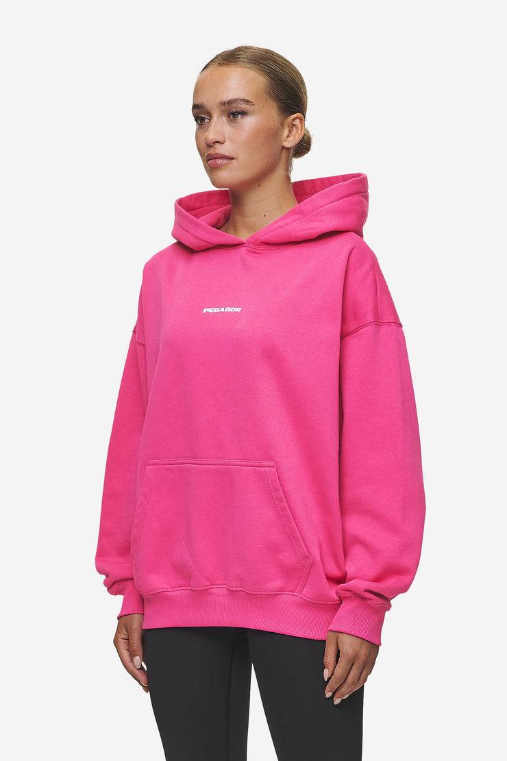 Pegador Clarita Logo Oversized Hoodie Washed Digital Pink White Gum Riesige Rabatte