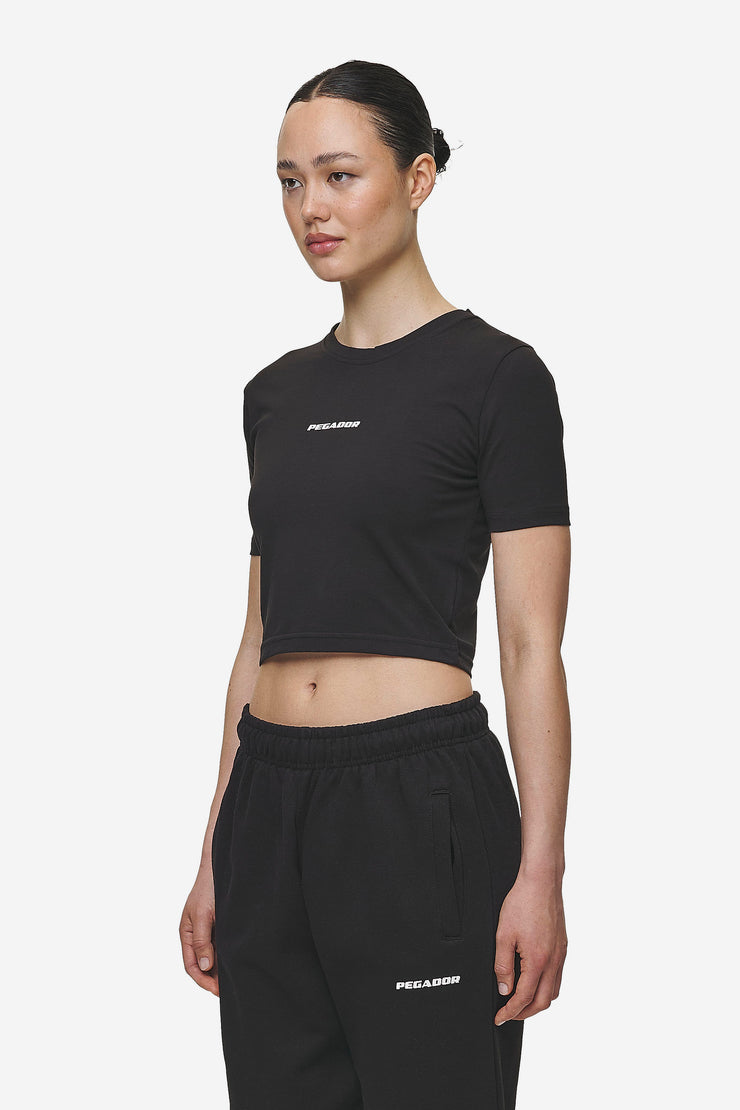 Pegador Ines Cropped Baby Tee Black White Gum Speichern exportieren