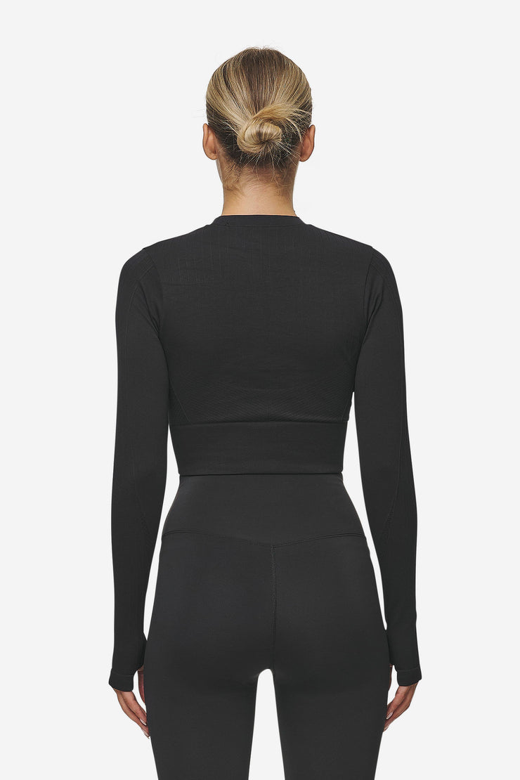Pegador Telly Rib Longsleeve Washed Black 50% Rabatt für begrenzte Zeit