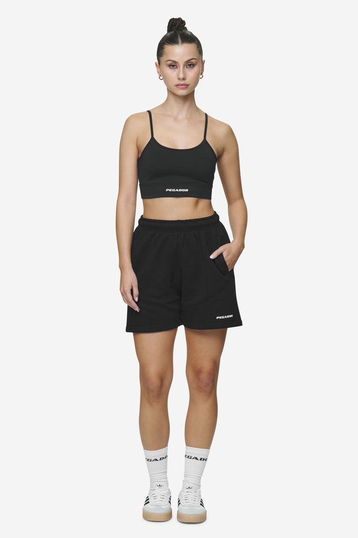 Pegador Sully High Waisted Shorts Black White Gum Online