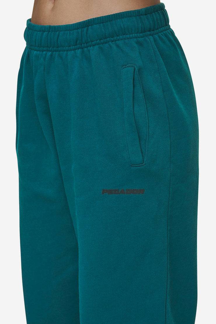 Pegador Villa High Waisted Sweat Pants Washed Urban Turquoise Black Gum im Angebot
