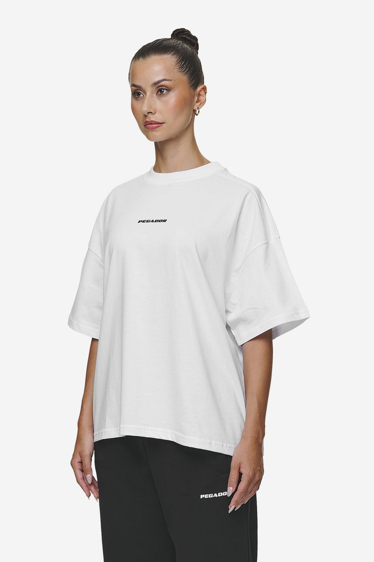 Pegador Bracy Heavy Oversized Tee White Black Gum Meist gekauft
