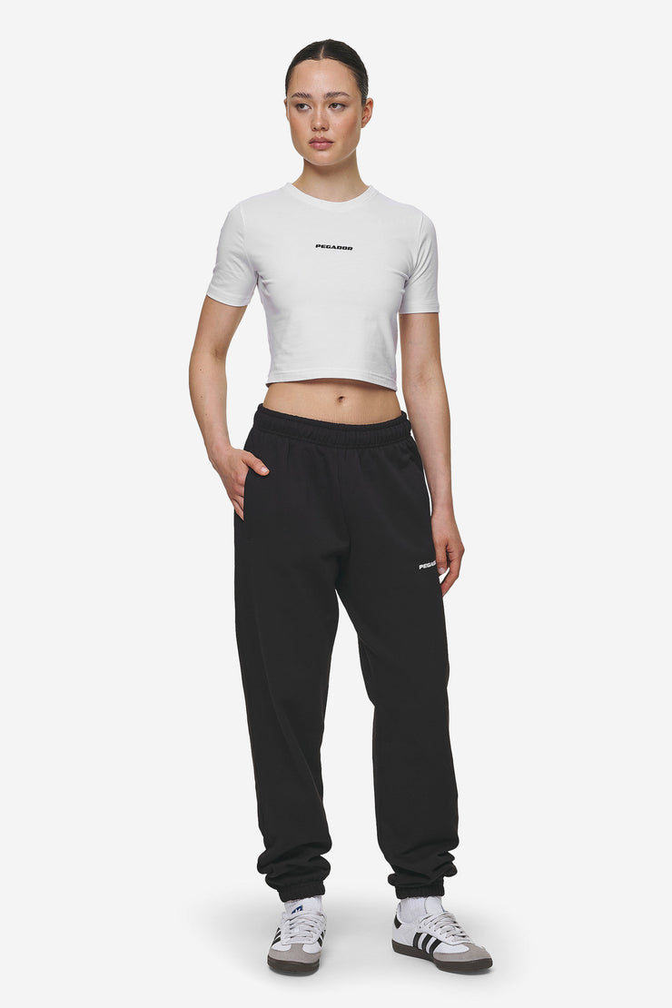 Pegador Ines Cropped Baby Tee White Black Gum Kostenloser Versand
