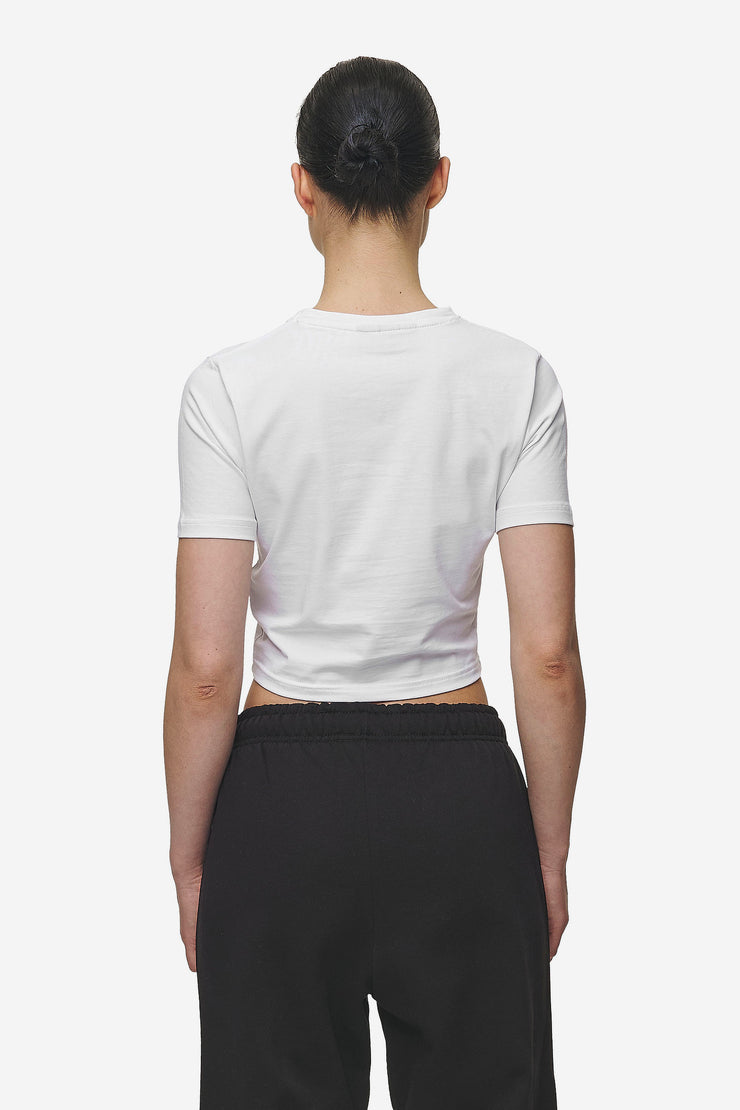 Pegador Ines Cropped Baby Tee White Black Gum Kostenloser Versand