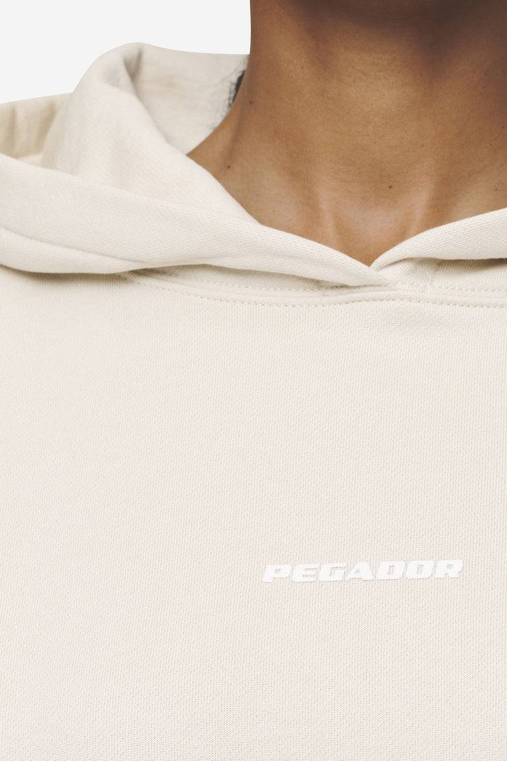 Pegador Clarita Logo Oversized Hoodie Washed Coast Sand White Gum Limitierter Zeitrabatt