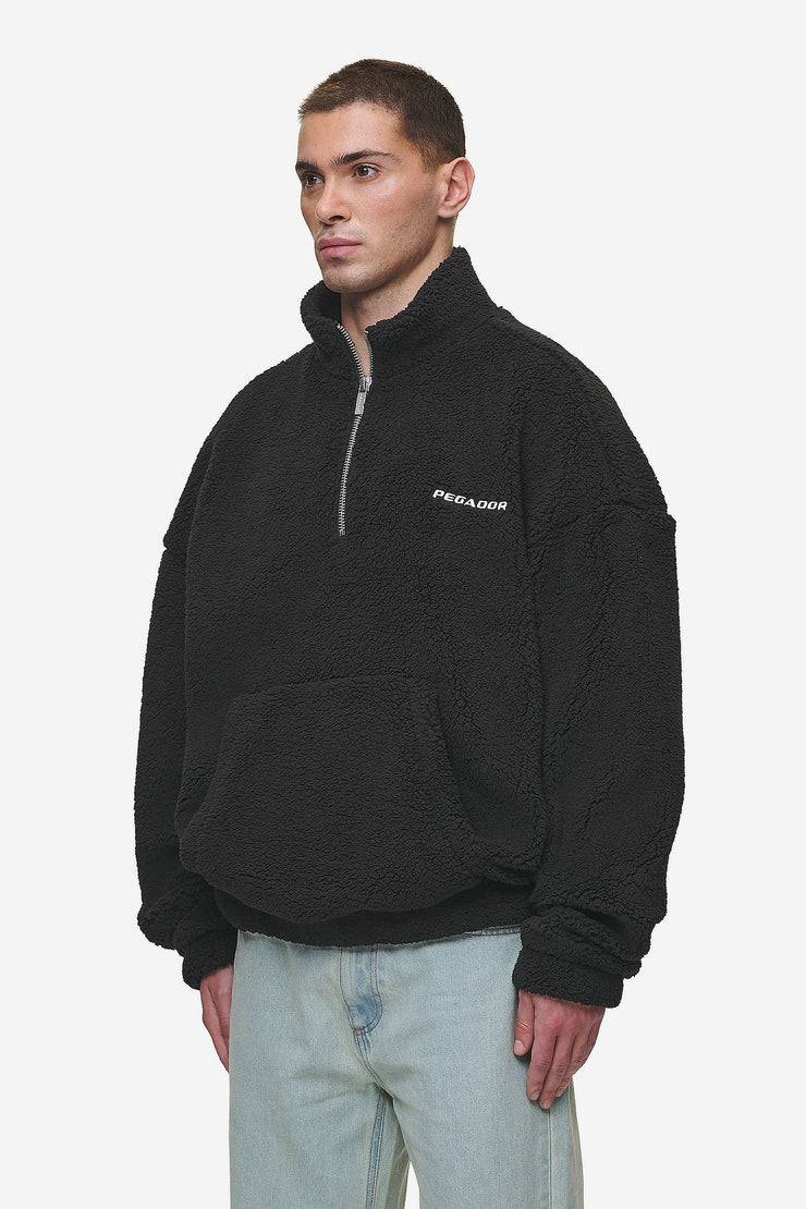 Pegador Puka Teddy Half Zip Sweater Black Flash Sale