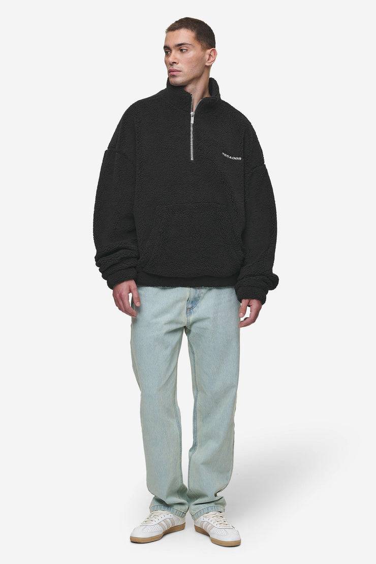 Pegador Puka Teddy Half Zip Sweater Black Flash Sale