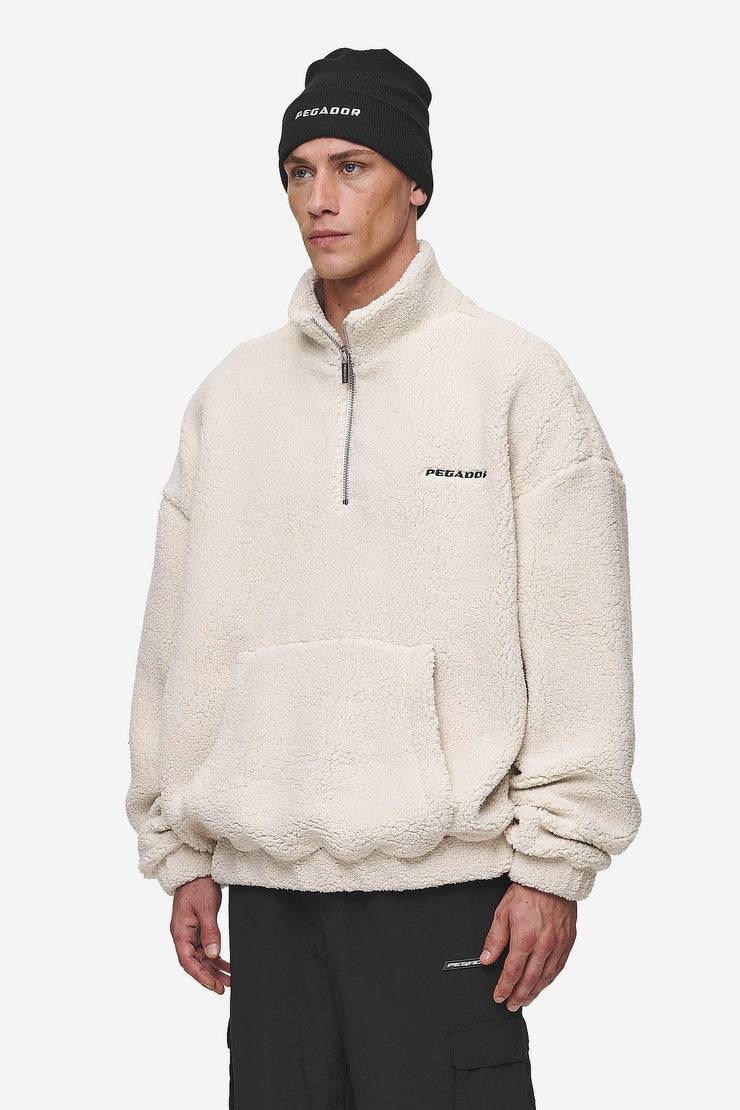 Pegador Puka Teddy Half Zip Sweater Light Beige Begrenztes Angebot