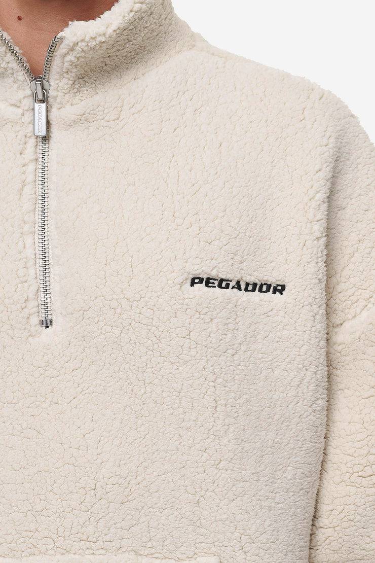 Pegador Puka Teddy Half Zip Sweater Light Beige Begrenztes Angebot