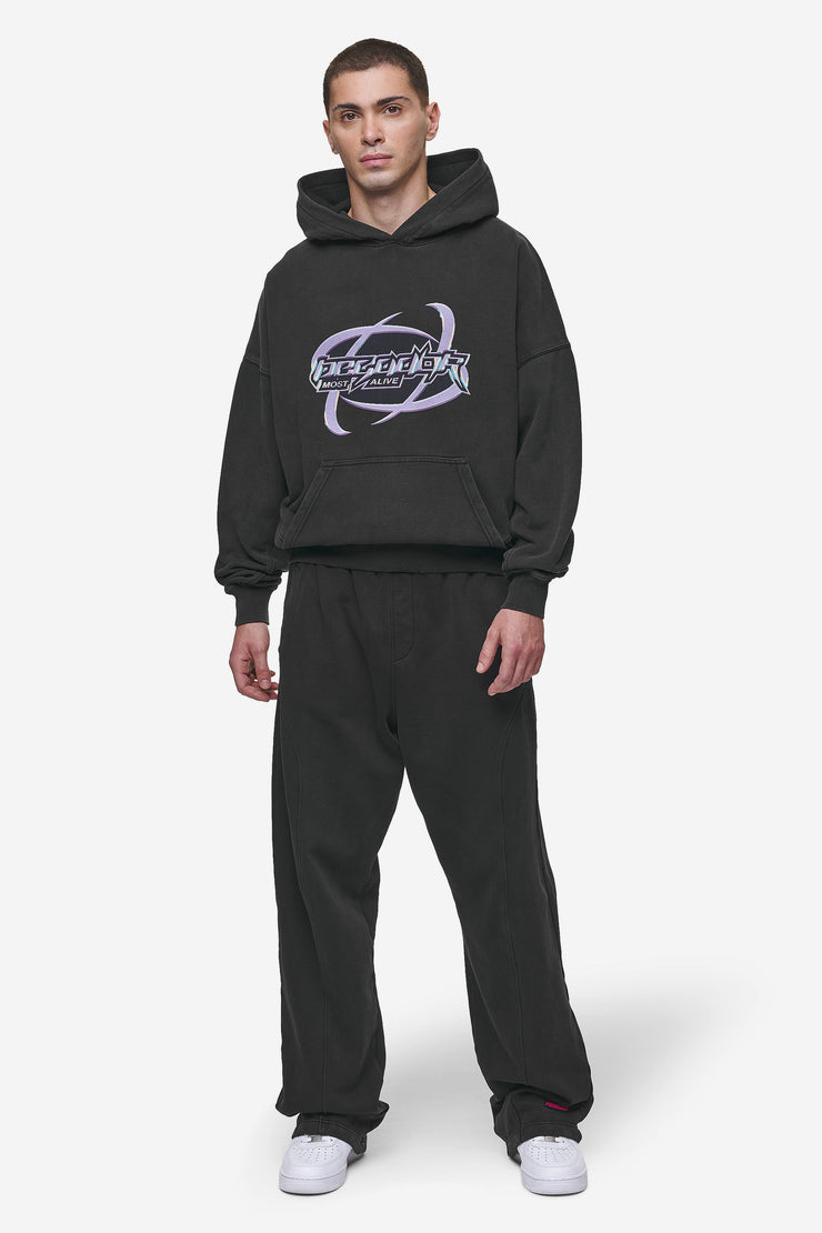 Pegador Mill Boxy Hoodie Vintage Black Preisnachlass