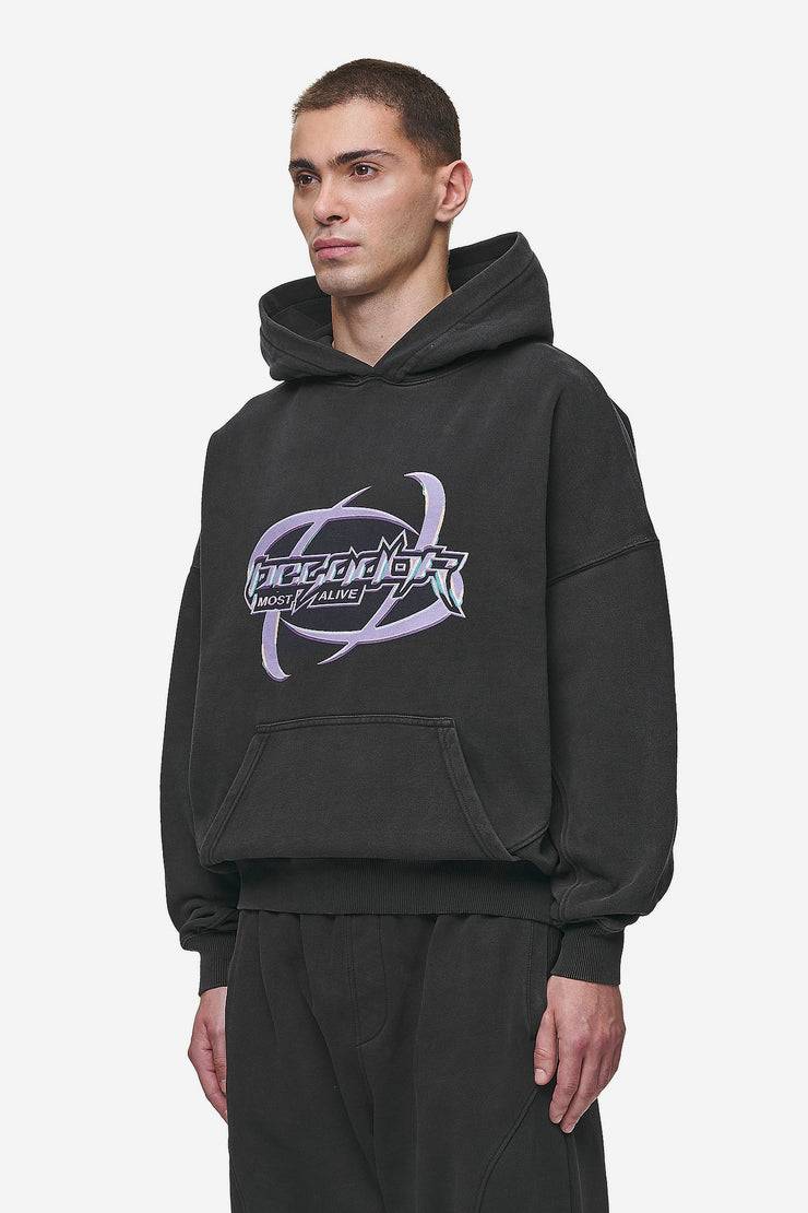 Pegador Mill Boxy Hoodie Vintage Black Preisnachlass