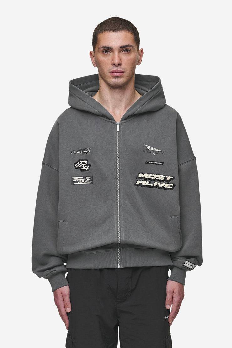 Pegador Hogan Boxy Sweat Jacket Washed Anthracite Muttertagsangebot