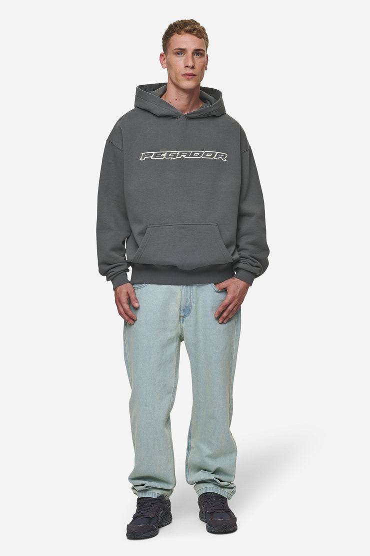 Pegador Alden Oversized Hoodie Washed Anthracite Neueste Mode