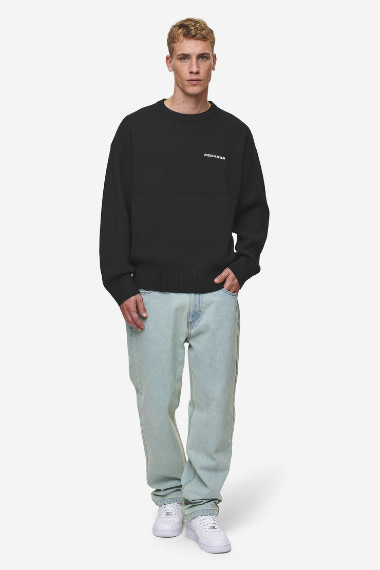 Pegador Logo Oversized Knit Sweater Black Exklusive Angebote