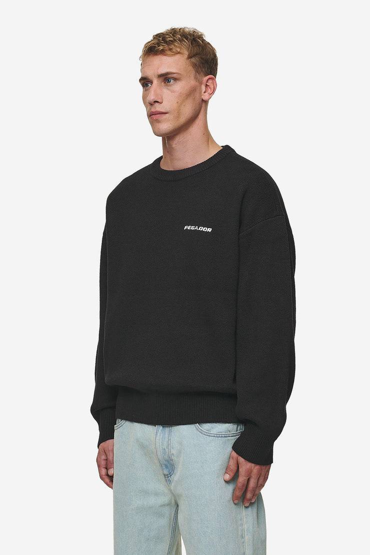 Pegador Logo Oversized Knit Sweater Black Exklusive Angebote