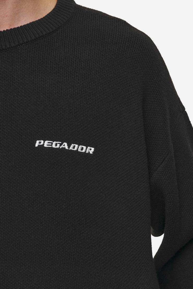 Pegador Logo Oversized Knit Sweater Black Exklusive Angebote