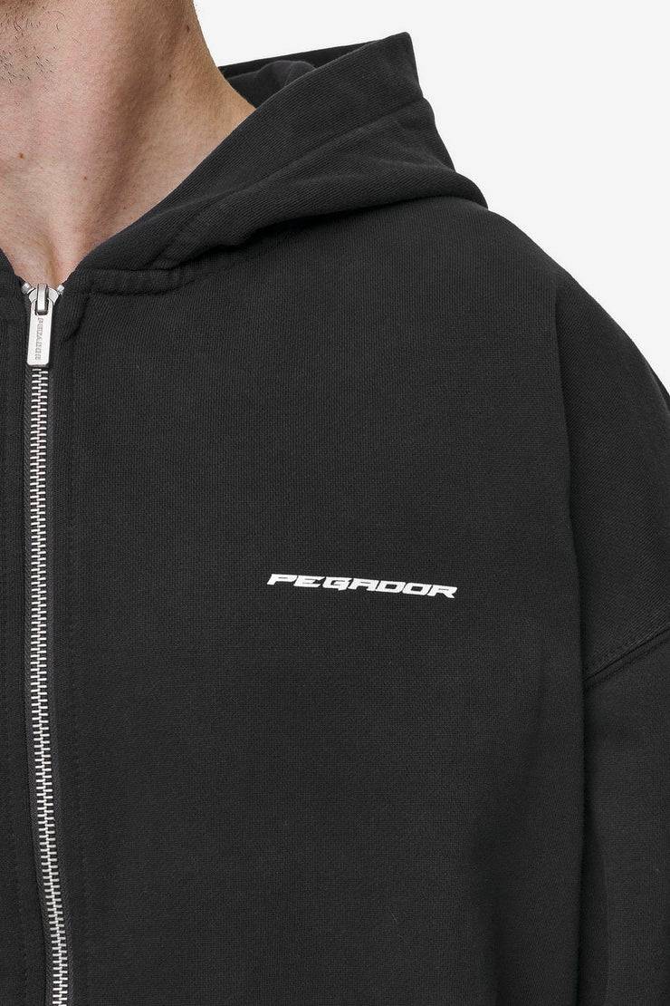 Pegador Dubose Oversized Sweat Jacket Vintage Black Sonderangebote