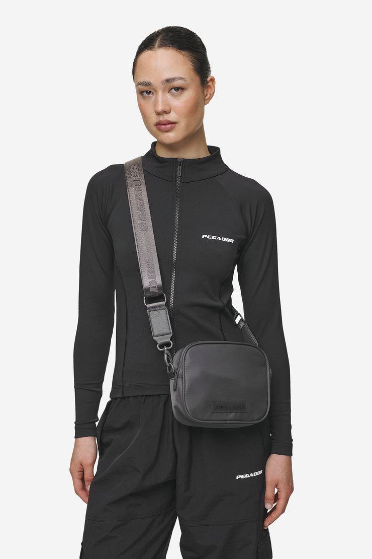 Pegador Rubber Logo Patch Nylon Shoulder Strap Bag Anthracite Super Sparpreis