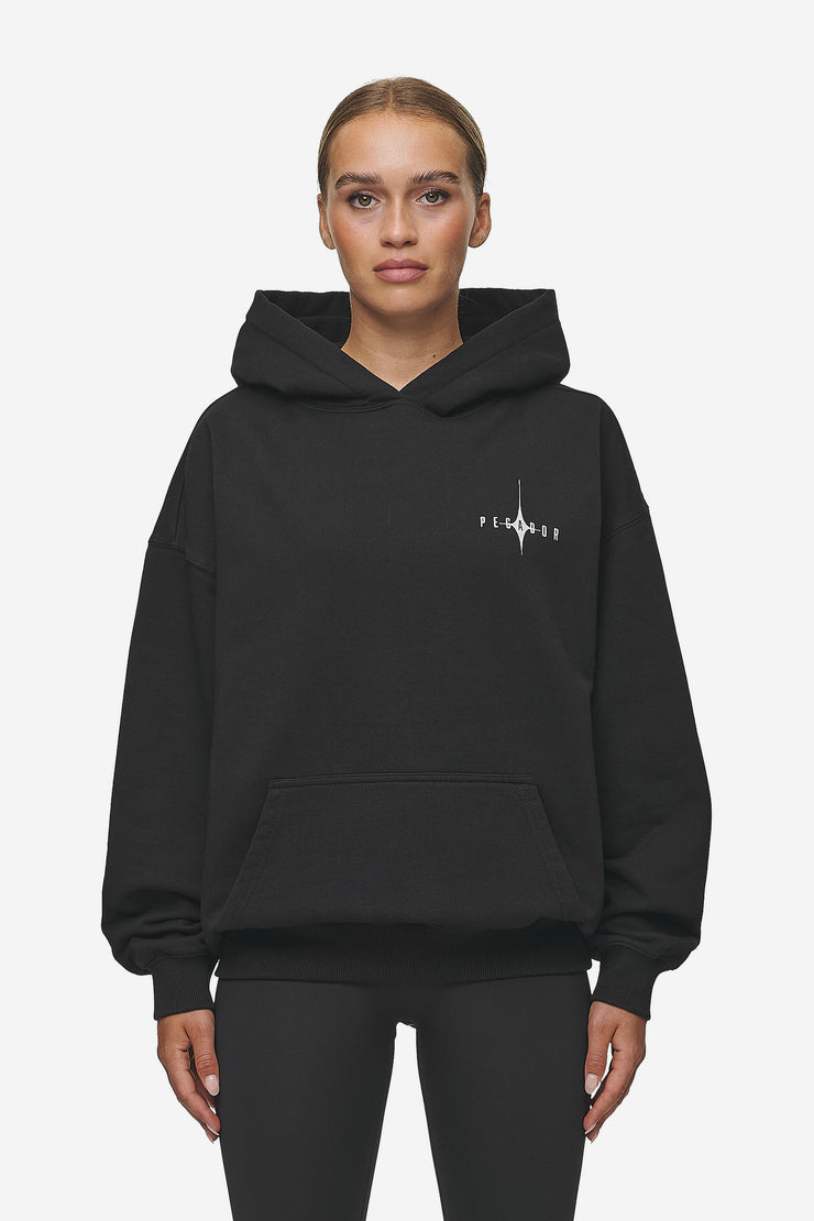 Pegador Nena Oversized Hoodie Washed Black Sonderangebot der Fabrik