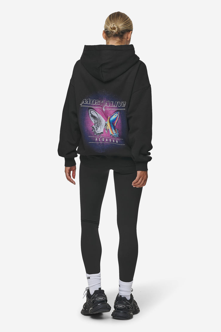 Pegador Nena Oversized Hoodie Washed Black Sonderangebot der Fabrik
