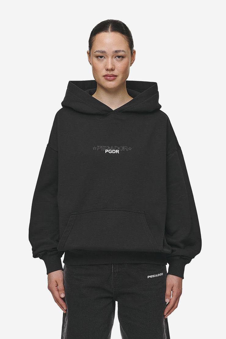 Pegador Sonia Oversized Hoodie Washed Black Vierteljährliche Förderung