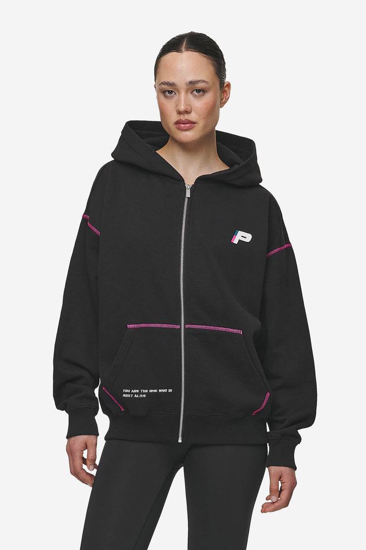 Pegador Jenna Oversized Sweat Jacket Washed Black 50% Rabatt mit kostenlosem Versand