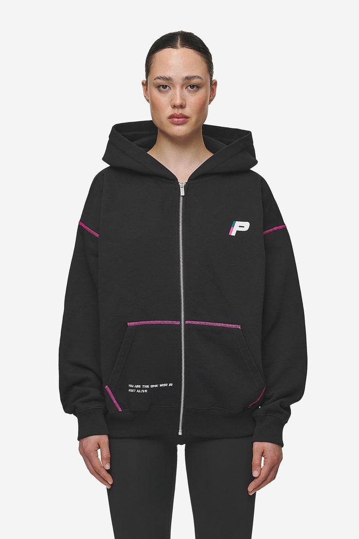 Pegador Jenna Oversized Sweat Jacket Washed Black 50% Rabatt mit kostenlosem Versand
