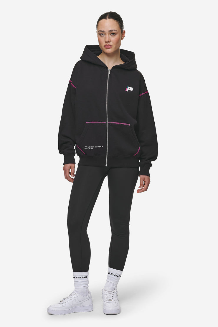 Pegador Jenna Oversized Sweat Jacket Washed Black 50% Rabatt mit kostenlosem Versand