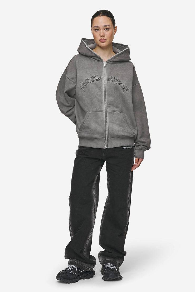 Pegador Julia Oversized Sweat Jacket Oil Dyed Deep Grey Kostenloser Versand international