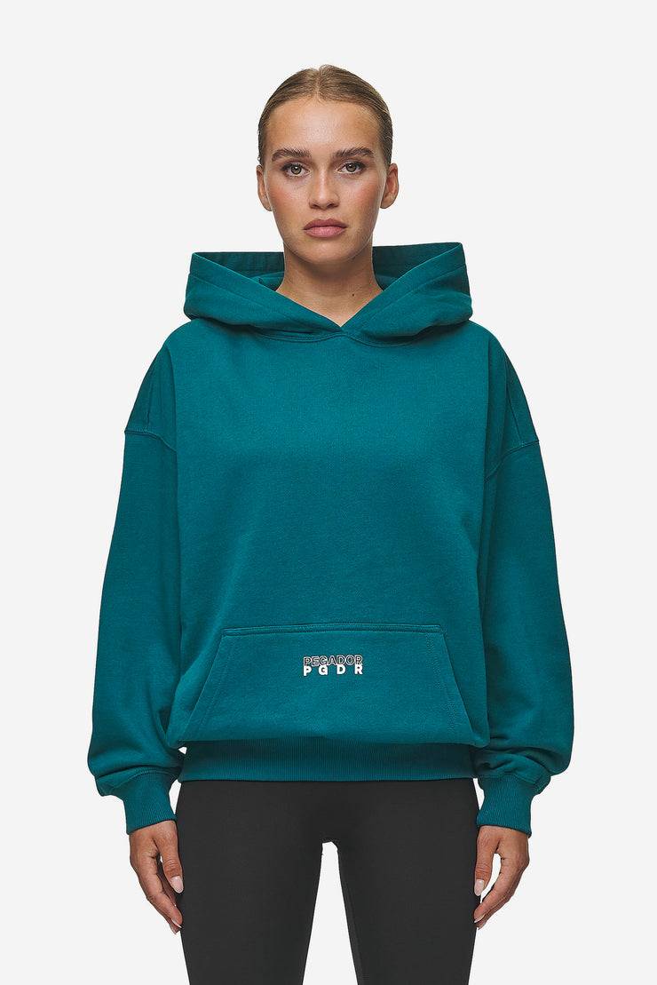Pegador Nisa Oversized Hoodie Washed Urban Turquoise Begrenzt auf 3 Tage