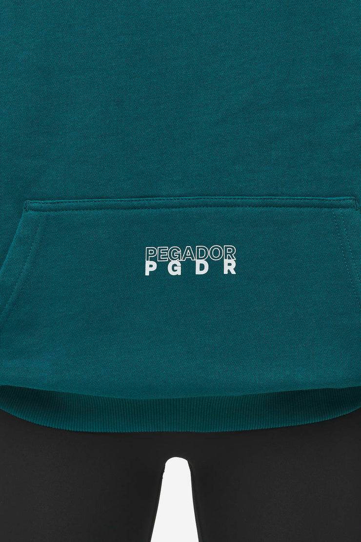 Pegador Nisa Oversized Hoodie Washed Urban Turquoise Begrenzt auf 3 Tage
