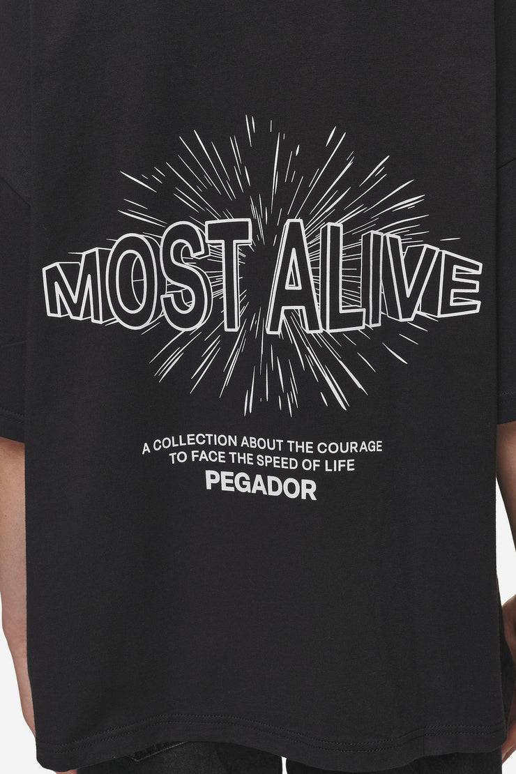 Pegador Nisa Heavy Oversized Tee Washed Black Speichern exportieren