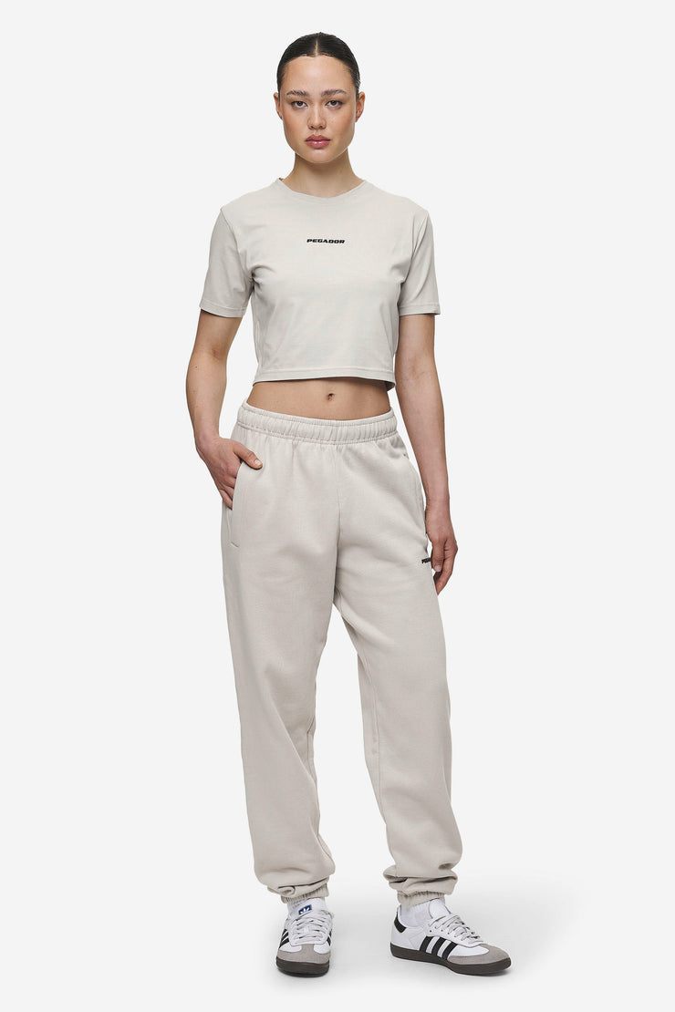 Pegador Villa High Waisted Sweat Pants Washed Moon Grey Black Gum zollfrei