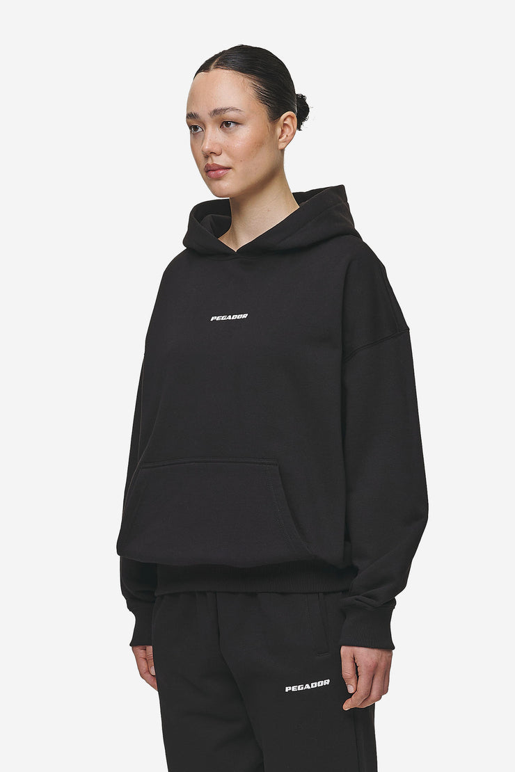 Pegador Clarita Logo Oversized Hoodie Black White Gum Online