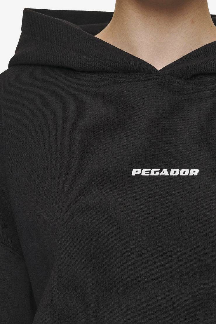 Pegador Clarita Logo Oversized Hoodie Black White Gum Online