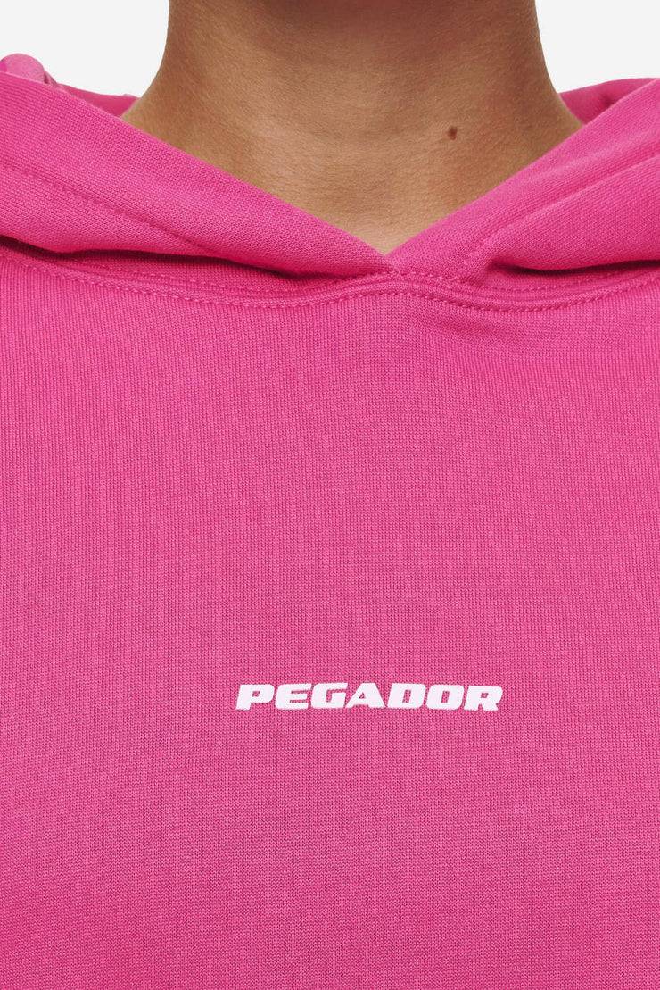 Pegador Clarita Logo Oversized Hoodie Washed Digital Pink White Gum Auslauf