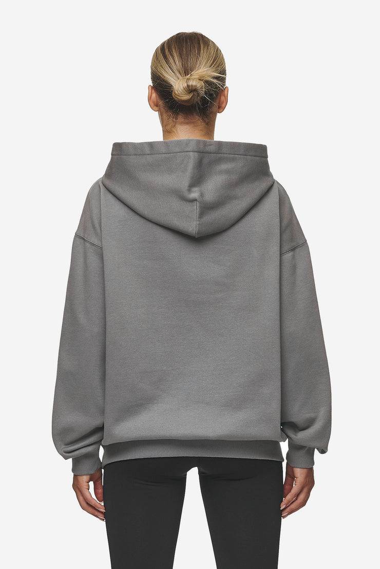 Pegador Clarita Logo Oversized Hoodie Washed Deep Grey White Gum Verkauf