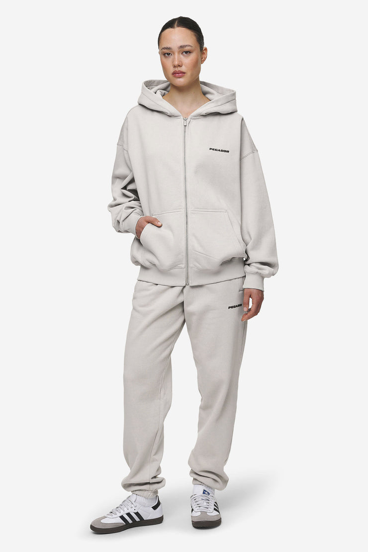 Pegador Clarita Oversized Sweat Jacket Washed Moon Grey Black Gum Hotsell