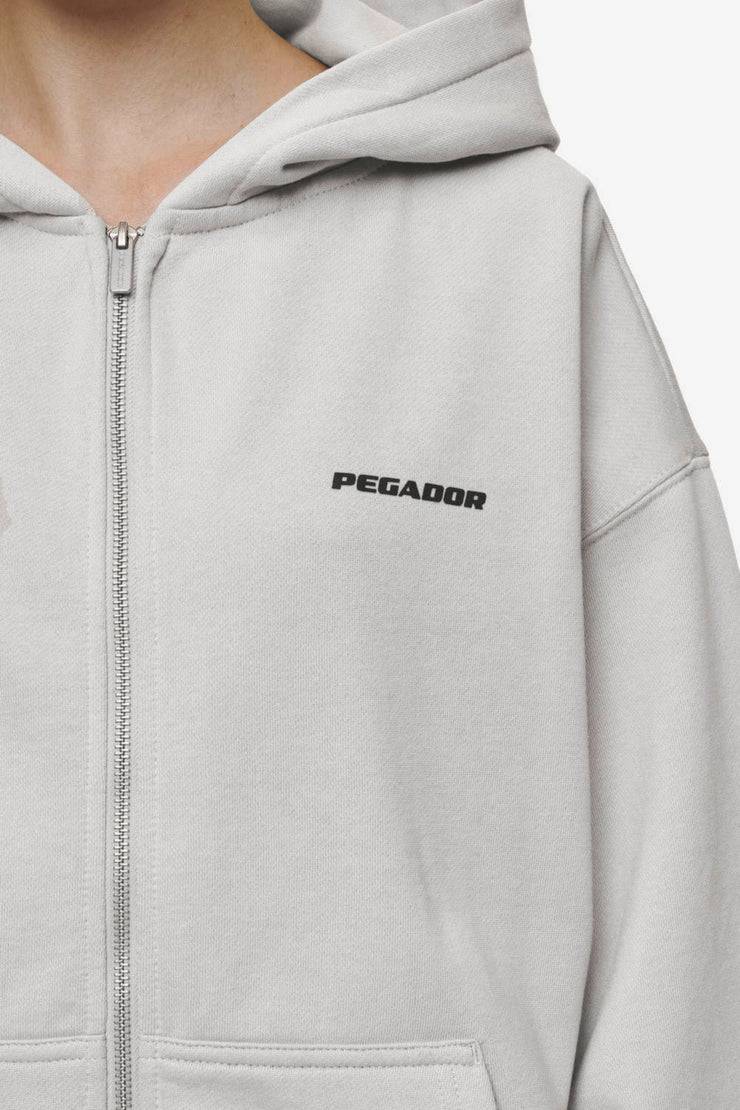 Pegador Clarita Oversized Sweat Jacket Washed Moon Grey Black Gum Hotsell