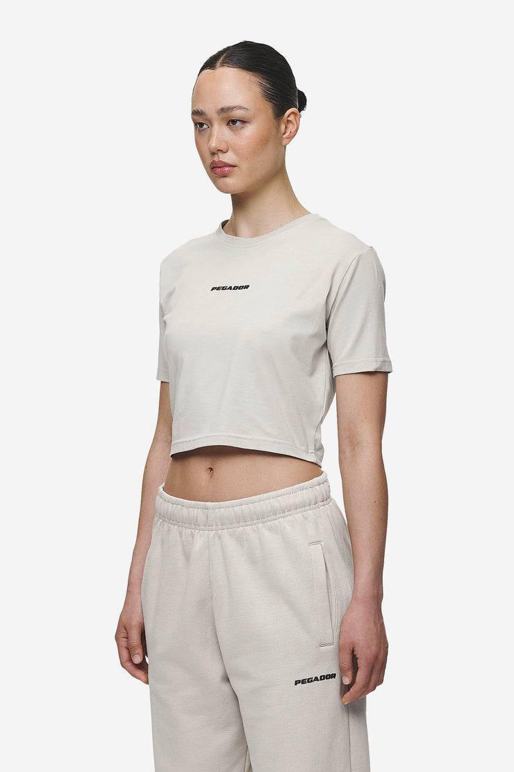 Pegador Ines Cropped Baby Tee Washed Moon Grey Black Gum Günstiger Verkauf