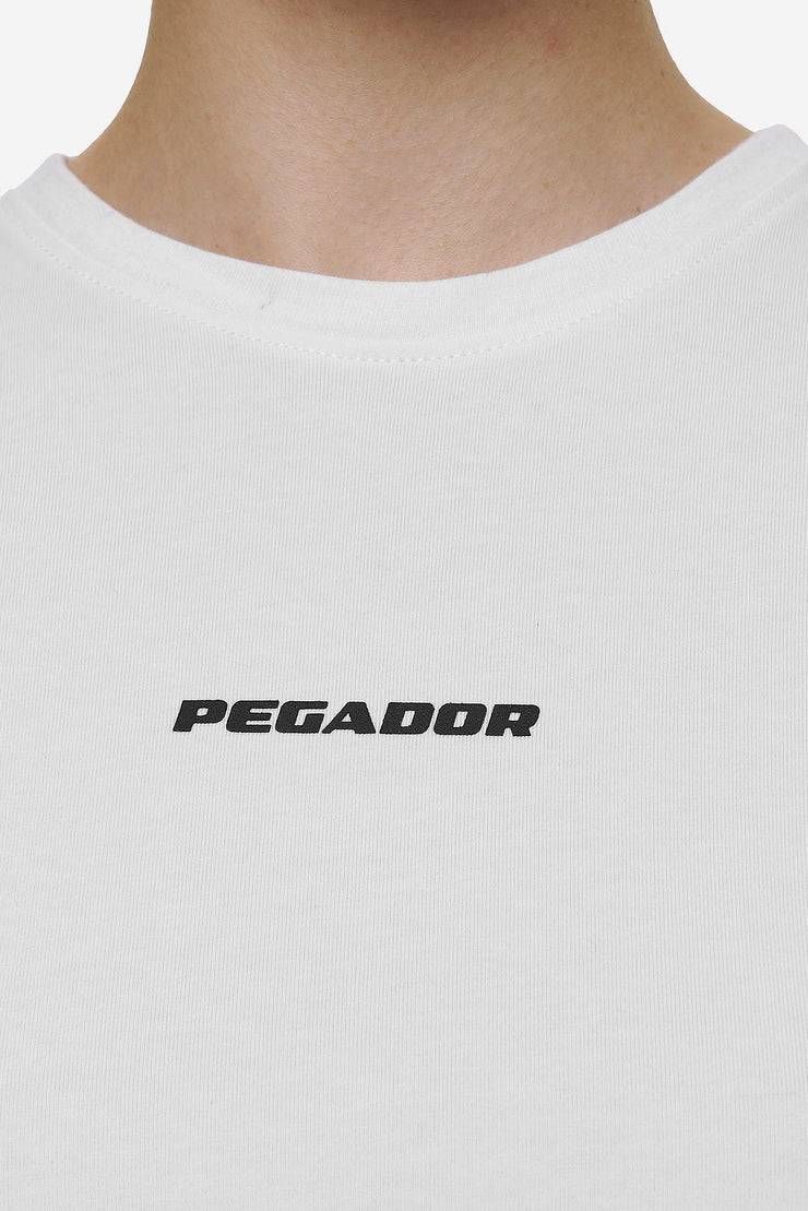 Pegador Ines Cropped Baby Tee White Black Gum Fabrikverkauf