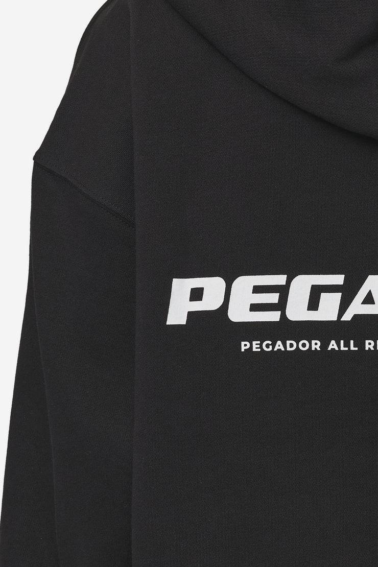 Pegador Atna Logo Oversized Hoodie Black White Meist gekauft