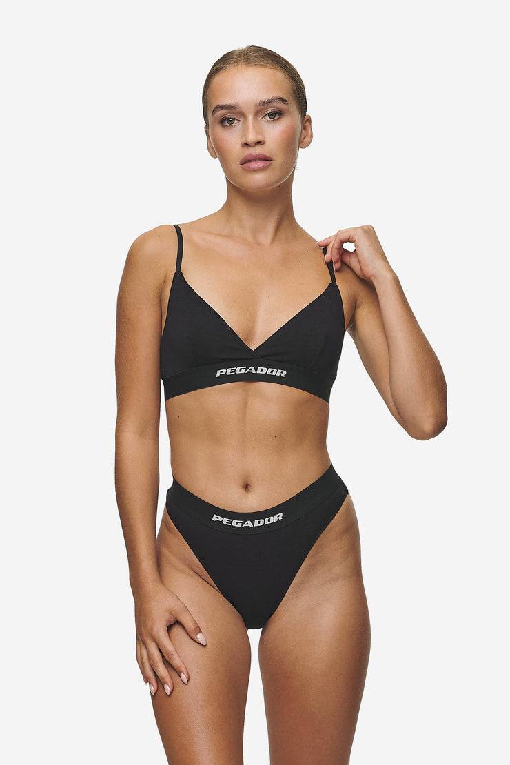 Pegador Senya Triangle Bralette Black White Blitzverkäufe