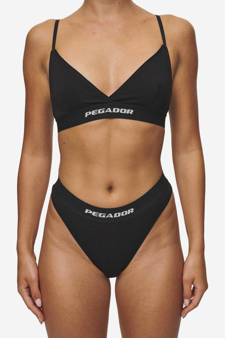 Pegador Senya Triangle Bralette Black White Blitzverkäufe