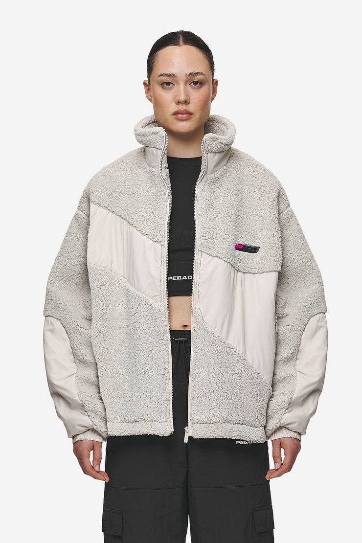 Pegador Risa Teddy Fabric Mix Jacket Moon Grey Weihnachtsangebot